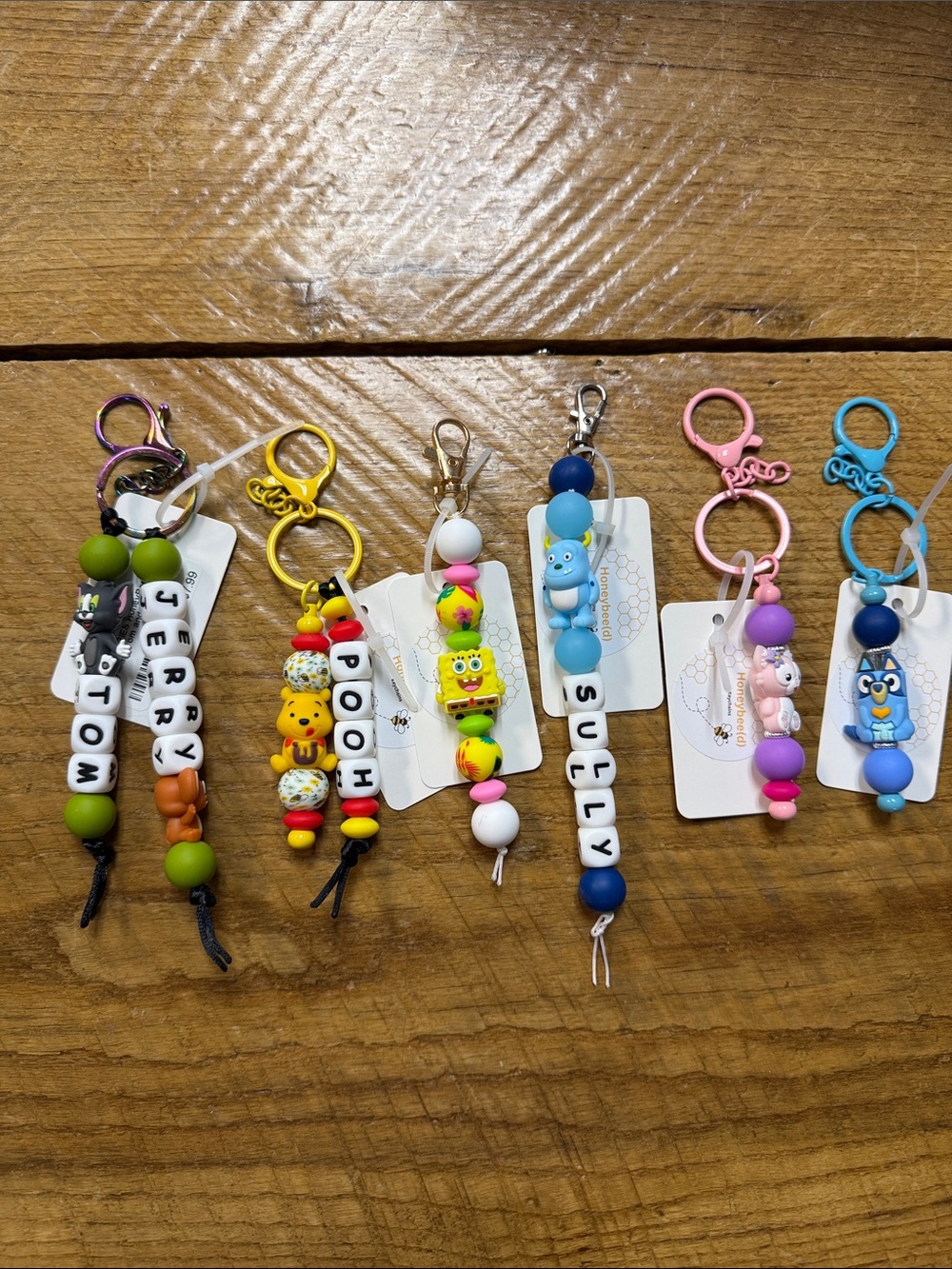 Honeybee(d) silicone keychains - characters